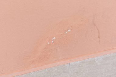 Bu duvardaki kabuk soyma boyası su hasarının bir göstergesi. Bu da restorasyon için gerekli olduğunu gösteriyor.