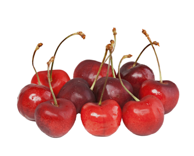 Olgun, sulu kirazlar su damlacıklarıyla parıldıyor. Tazelik ve lezzet sergilemek için mükemmel.