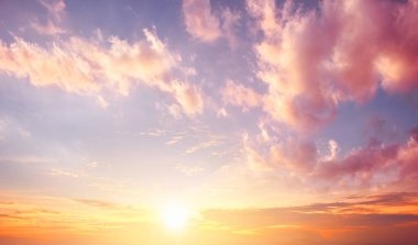sunrise Sky and clouds summer panorama