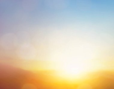 beautiful blue sunset sky with white clouds background, Nature background