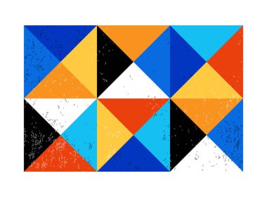 Minimum geometrik tasarım posteri, ilkel şekilli vektör şablonu, modern hipster tarzı.