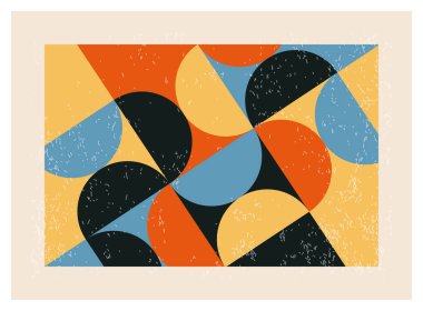 En az 20 'lik geometrik tasarım posteri, ilkel şekilli vektör şablonu, modern hipster tarzı.