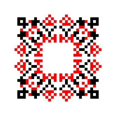 Geleneksel Ukrayna halkı işlemeli sanat, etnik mandala süsü vyshyvanka bilgelik, vektör illüstrasyonu