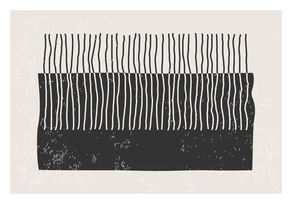 Trendig Abstrakt Kreativ Minimalistisk Konstnärlig Handritad Komposition Idealisk För Konstgalleri — Stock vektor