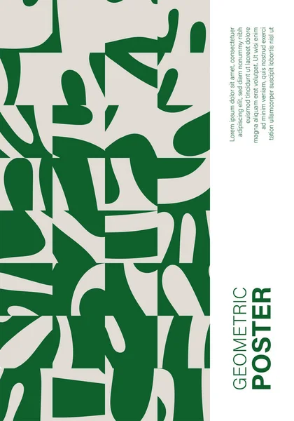 Μινιμαλιστική Αφίσα Τέχνης Τοίχου Αφηρημένη Σύνθεση Σχημάτων Μοντέρνο Στυλ Σύγχρονου — Διανυσματικό Αρχείο