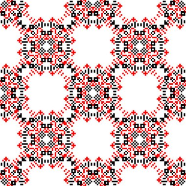 Geleneksel Ukrayna halk örgülü nakış sanatı, etnik mandala süsü vyshyvanka 'nın anlamı Sağlık, vektör çizimi