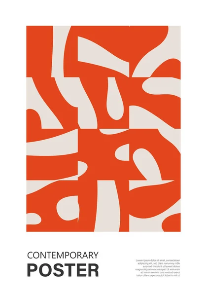 Минималистский Постер Настенного Искусства Абстрактными Формами Композиции Модном Современном Стиле — стоковый вектор