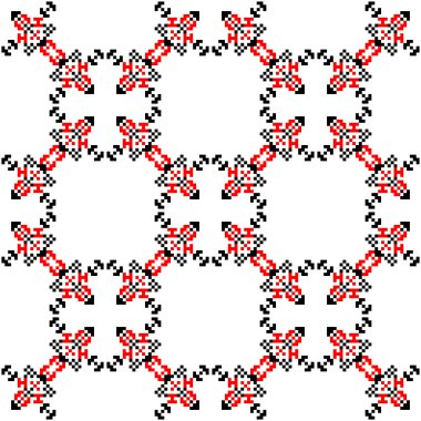 Geleneksel Ukrayna folkloru işlemeli kusursuz desen, işlemeli sanat, etnik mandala süsü vyshyvanka anlamı ilham, vektör çizimi