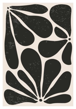 Matisse, soyut organik çiçek şekilli minimalist duvar sanat posterinden esinlenmiştir.