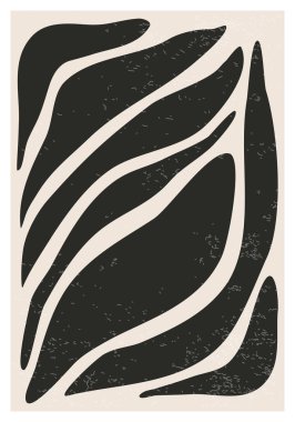 Matisse, soyut organik çiçek şekilli minimalist duvar sanat posterinden esinlenmiştir.