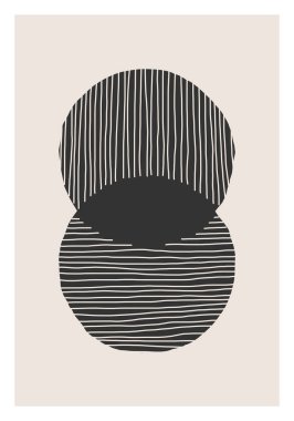 Moda soyut yaratıcı minimalist el çizimi duvar dekorasyonu için idealdir, poster iç tasarımı, vektör illüstrasyonu