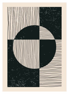 Moda soyut yaratıcı minimalist el çizimi duvar dekorasyonu için idealdir, poster iç tasarımı, vektör illüstrasyonu