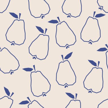 Minimalist monokrom çizgisi sanat tarzı meyvesiz desen