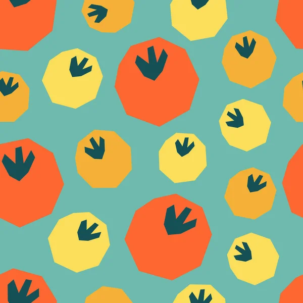 Minimalista Tagliato Collage Stile Frutta Modello Senza Cuciture — Vettoriale Stock