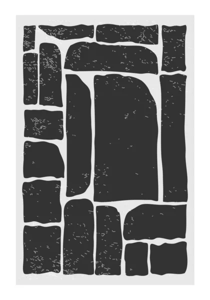 Minimalistische Design Poster Met Abstracte Organische Vormen Compositie Trendy Hedendaagse — Stockvector