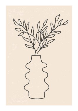 Minimalist 20 'ler geometrik tasarım posteri, ilkel çizgili vektör şablonu sanat şekilleri elementler, modern hipster tarzı