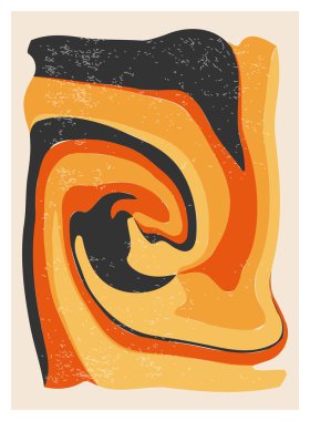 Moda 1970 'lerin tarzı minimalist soyut duvar sanatı iç tasarım posteri