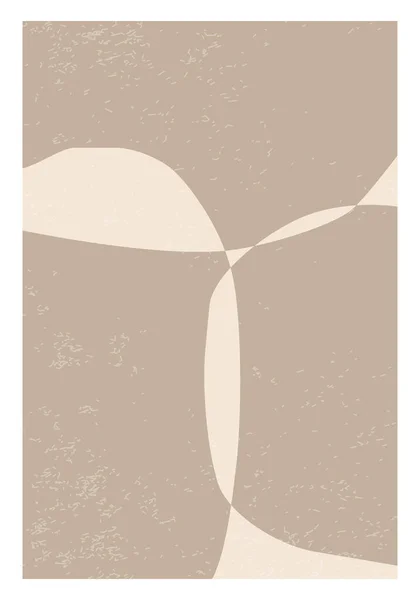 Poster Design Minimalista Con Composizione Astratta Forme Organiche Stile Collage — Vettoriale Stock