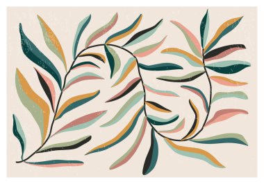 Matisse, soyut organik çiçek şekilli minimalist duvar sanat posterinden esinlenmiştir.