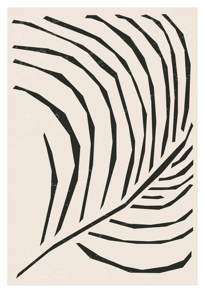 Matisse Inspirowane Połowy Wieku Współczesny Kolaż Minimalistyczny Ścienny Plakat Sztuki — Wektor stockowy