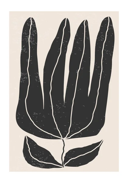 Матісс Натхненний Колажем Сучасного Мінімалістичного Настінного Мистецтва Абстрактними Органічними Квітковими — стоковий вектор