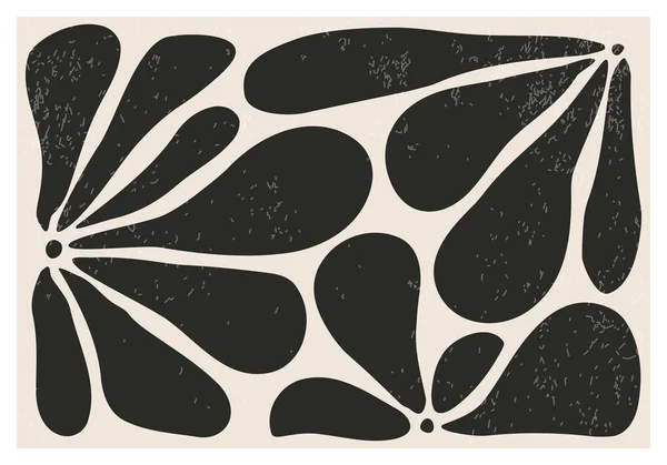 Matisse Ispirato Metà Del Secolo Contemporaneo Collage Minimalista Parete Poster — Vettoriale Stock