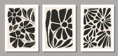 Matisse seti soyut organik çiçek şekilli minimalist duvar sanat posterlerinden esinlenmiştir.