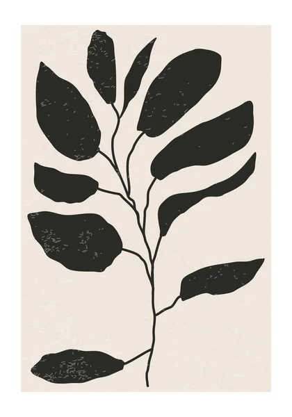 Matisse Inspirowane Połowy Wieku Współczesny Kolaż Minimalistyczny Ścienny Plakat Sztuki — Wektor stockowy