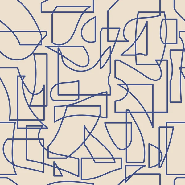 Μοντέρνο Μοτίβο Χωρίς Ραφή Αφηρημένα Οργανικά Κομμένα Matisse Εμπνευσμένα Σχήματα — Διανυσματικό Αρχείο