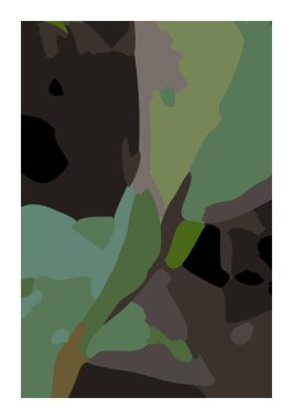 Moda minimalist botanik illüstrasyon, desenli, sanat galerisi için ideal, modern duvar sanatı posteri, minimal iç tasarım