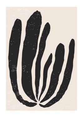 Matisse, soyut organik çiçek şekilli minimalist duvar sanat posterinden esinlenmiştir.