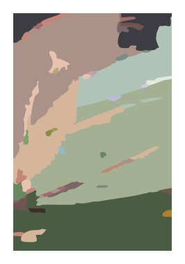 Moda minimalist botanik illüstrasyon, desenli, sanat galerisi için ideal, modern duvar sanatı posteri, minimal iç tasarım