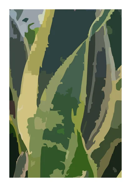 Illustration Vectorielle Botanique Minimaliste Tendance Comme Composition Abstraite Avec Texture — Image vectorielle