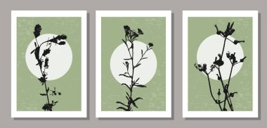 Matisse seti soyut organik çiçek şekilli minimalist duvar sanat posterlerinden esinlenmiştir.