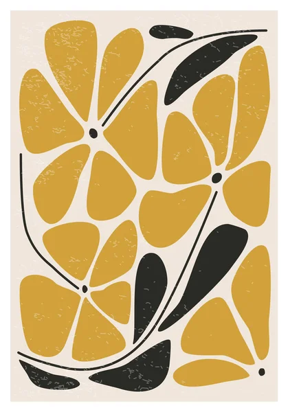 Matisse Inspirerad Mitten Århundradet Samtida Collage Minimalistisk Vägg Konst Affisch Vektorgrafik