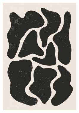 Moda soyut estetik, yaratıcı, minimalist, sanatsal el kompozisyonu duvar dekorasyonu için idealdir, poster ya da broşür tasarımı, vektör çizimi