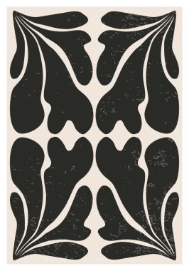 Modern kolaj tarzında soyut sanat botanik kompozisyonu olan minimalist poster, duvar sanatı dekorasyonu, kartpostal, kapak tasarımı için kullanılabilir