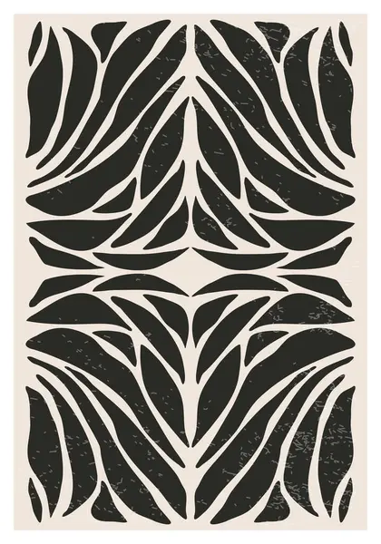 Minimalist poster with abstract art leaf composition in trendy contemporary collage style, can be used for wall art decoration, postcard, cover design