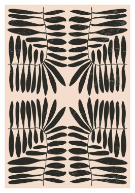 Modern kolaj tarzında soyut sanat botanik kompozisyonu olan minimalist poster, duvar sanatı dekorasyonu, kartpostal, kapak tasarımı için kullanılabilir