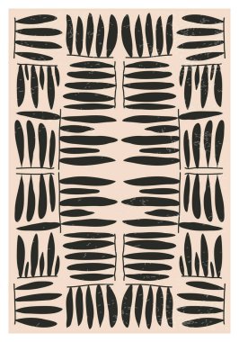 Modern kolaj tarzında soyut sanat botanik kompozisyonu olan minimalist poster, duvar sanatı dekorasyonu, kartpostal, kapak tasarımı için kullanılabilir