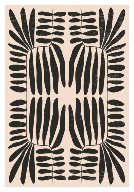 Modern kolaj tarzında soyut sanat botanik kompozisyonu olan minimalist poster, duvar sanatı dekorasyonu, kartpostal, kapak tasarımı için kullanılabilir