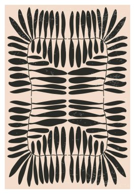 Modern kolaj tarzında soyut sanat botanik kompozisyonu olan minimalist poster, duvar sanatı dekorasyonu, kartpostal, kapak tasarımı için kullanılabilir