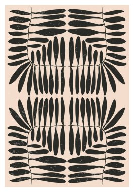 Modern kolaj tarzında soyut sanat botanik kompozisyonu olan minimalist poster, duvar sanatı dekorasyonu, kartpostal, kapak tasarımı için kullanılabilir