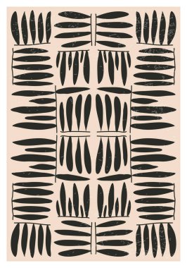 Modern kolaj tarzında soyut sanat botanik kompozisyonu olan minimalist poster, duvar sanatı dekorasyonu, kartpostal, kapak tasarımı için kullanılabilir