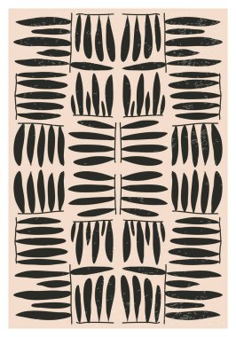 Modern kolaj tarzında soyut sanat botanik kompozisyonu olan minimalist poster, duvar sanatı dekorasyonu, kartpostal, kapak tasarımı için kullanılabilir