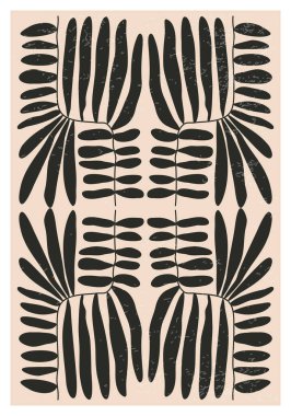 Modern kolaj tarzında soyut sanat botanik kompozisyonu olan minimalist poster, duvar sanatı dekorasyonu, kartpostal, kapak tasarımı için kullanılabilir