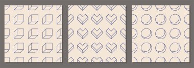 Soyut geometrik yaratıcı sanatsal kompozisyona sahip modaya uygun minimalist çizgi çizgisi kusursuz desen retro vintage iç tasarım, duvar kağıdı, minimal arkaplan, vektör illüstrasyonu