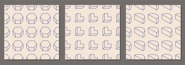 Soyut geometrik yaratıcı sanatsal kompozisyona sahip modaya uygun minimalist çizgi çizgisi kusursuz desen retro vintage iç tasarım, duvar kağıdı, minimal arkaplan, vektör illüstrasyonu