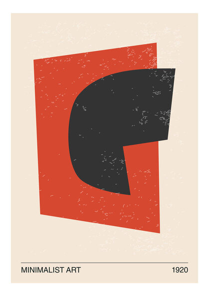 Плакат геометрического дизайна минимум 20 лет, векторный шаблон с примитивными формами