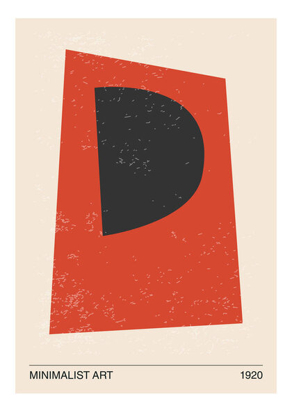 Плакат геометрического дизайна минимум 20 лет, векторный шаблон с примитивными формами